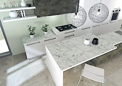 Столешница Swiss Krono 38 мм 4876 SM Мрамор сентиментальный 4100x600мм R3