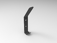 Настінна вішалка універсальна на 1 гачок, графіт