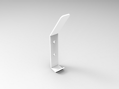 Настінна вішалка універсальна на 1 гачок, біла