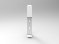 Настінна вішалка універсальна на 1 гачок, біла