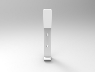 Настінна вішалка універсальна на 1 гачок, біла