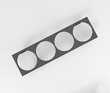 Вставка под бутылки для карго 200мм, графит