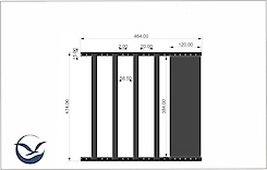 Брючница для модуля 700 мм с лотком для аксессуаров, черная