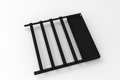 Брючниця для модуля 700 мм з лотком для аксесуарів, чорна