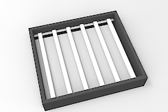 Брючниця для модуля 700 мм зі знімними тримачами, біла