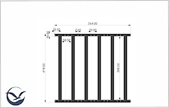 Брючниця для модуля 700 мм, графіт