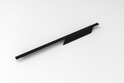 Меблева ручка-профіль торцева для шухляд в гардеробну систему в модуль 700мм, чорна