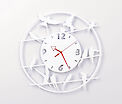 Настенные металлические часы ЧМ-12 "Птички", белые