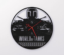 Настенные металлические часы ЧМ-28 "World of tanks", черные