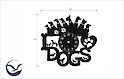 Настенные металлические часы ЧМ-31 "Dogs", графит