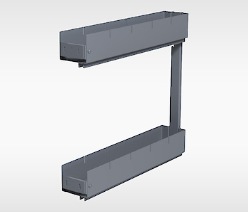 Карго двухуровневое боковое правое для модуля 150 мм, графит