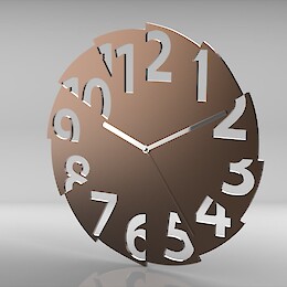 Металлические декоративные часы с интересным дизайном
