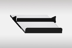 Комплект обмежувачів для полиці під взуття в гардеробну  450мм, чорний