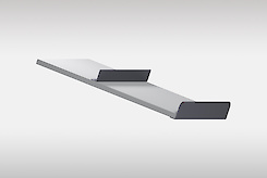 Комплект обмежувачів для полиці під взуття 700мм, графіт