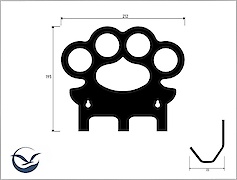 Настінна вішалка декоративна ВМ-75 