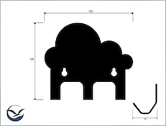 Настінна вішалка декоративна ВМ-82 