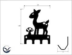 Настінна вішалка декоративна ВМ-52 