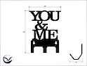 Настенная вешалка декоративная ВМ-53 "You&Me 1" на 3 крючка, красная