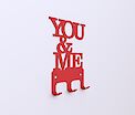 Настенная вешалка декоративная ВМ-53 "You&Me 1" на 3 крючка, красная
