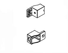 З'єднувач задньої стінки для рейлингів MB PRO, білий