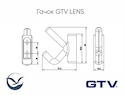 Меблевий гачок GTV LENS, подвійний