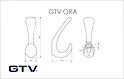 Меблевий гачок GTV ORA подвійний, золото матове