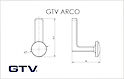 Мебельный крючок GTV ARCO одинарный, инокс