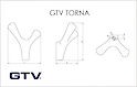 Меблевий гачок GTV TORNA подвійний, чорний