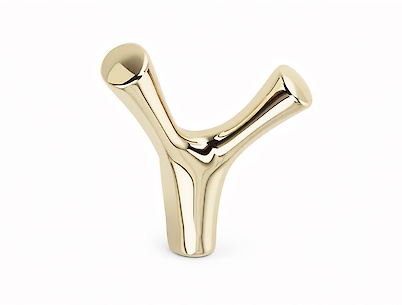 Мебельный крючок GTV TORNA двойной, золото глянец