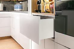 Напрямна прихованого монтажу GTV MODERN SLIDE PRO 2in1 L=450 повного висування з дотягувачем,  (PB-2IN1-3D0SHX18-450-PRO)