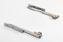 Напрямна прихованого монтажу GTV MODERN SLIDE PRO SOFT CLOSE + PUSH TO OPEN L=500 повного висування з дотягувачем