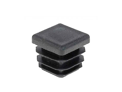 Пятка квадрат 20х20мм (пятка Е) для трубы пластиковая черная