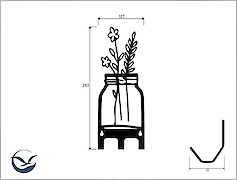 Настінна вішалка декоративна ВМ-55 
