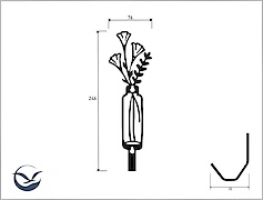 Настінна вішалка декоративна ВМ-57 