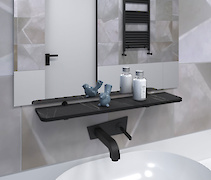 Полиця для ванної кімнати з компакт-плити Egger F206 ST9, 600х130мм