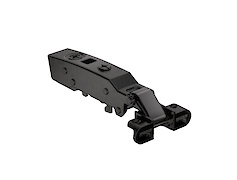 Петля Hettich Sensys 8631i ALU для алюминиевых фасадов, угол открывания 95º,  накладная, c доводчиком, черный обсидиан (9091224)