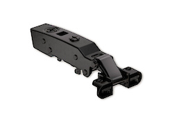 Петля Hettich Sensys 8631i ALU для алюминиевых фасадов, угол открывания 95º,  накладная(9091224), черный обсидиан