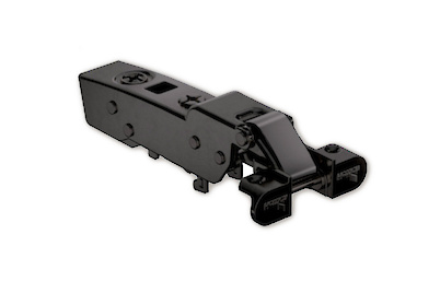 Петля Hettich Sensys 8631i ALU для алюминиевых фасадов, угол открывания 95º, полунакладная, c доводчиком, черный обсидиан