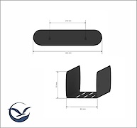 Полка В-1 для ванной комнаты 300мм, черный