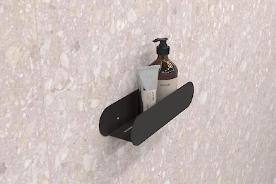 Полиця В-1 для ванної кімнати 300мм, чорний