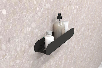 Полиця В-1 для ванної кімнати 400мм, чорний