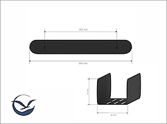 Полка В-1 для ванной комнаты 500мм, черный