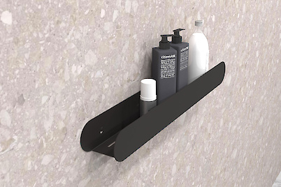 Полиця В-1 для ванної кімнати 600мм, чорний