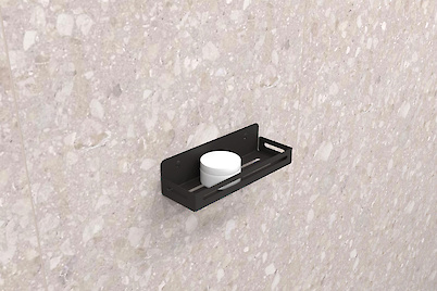 Полиця В-2 для ванної кімнати 250мм, чорний