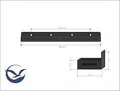Полка В-2 для ванной комнаты 500мм, черный