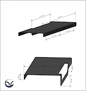 Полиця В-3 для ванної кімнати 250мм, чорний