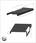 Полка В-3 для ванной комнаты 300мм, черный