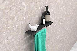 Полка В-3 для ванной комнаты 400мм, черный