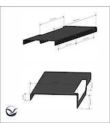 Полка В-3 для ванной комнаты 400мм, черный