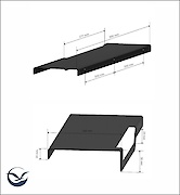 Полка В-3 для ванной комнаты 500мм, черный